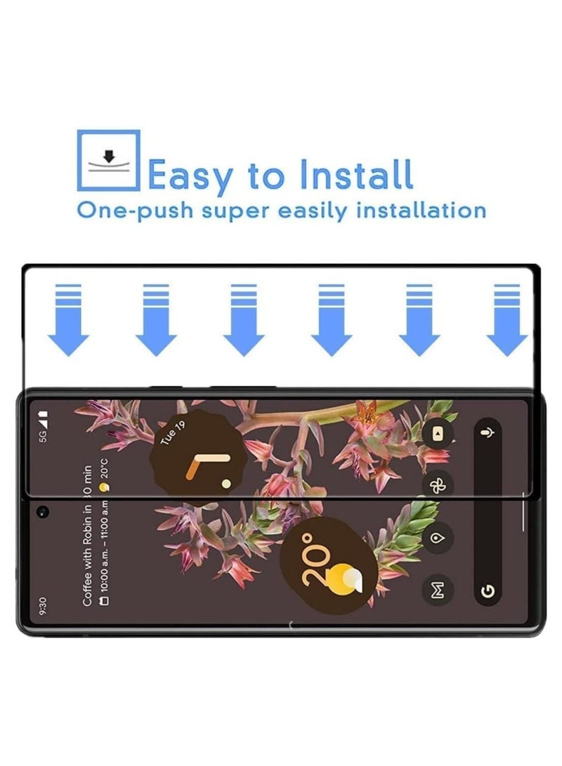 Google Pixel 6 Tempered Glass Screen Protector full Glue Edge to Edge Screen Glass Anti-shatter 9H Hardness Scratch Proof Bubble Free Glass Compatible for Pixel 6 - Image 2