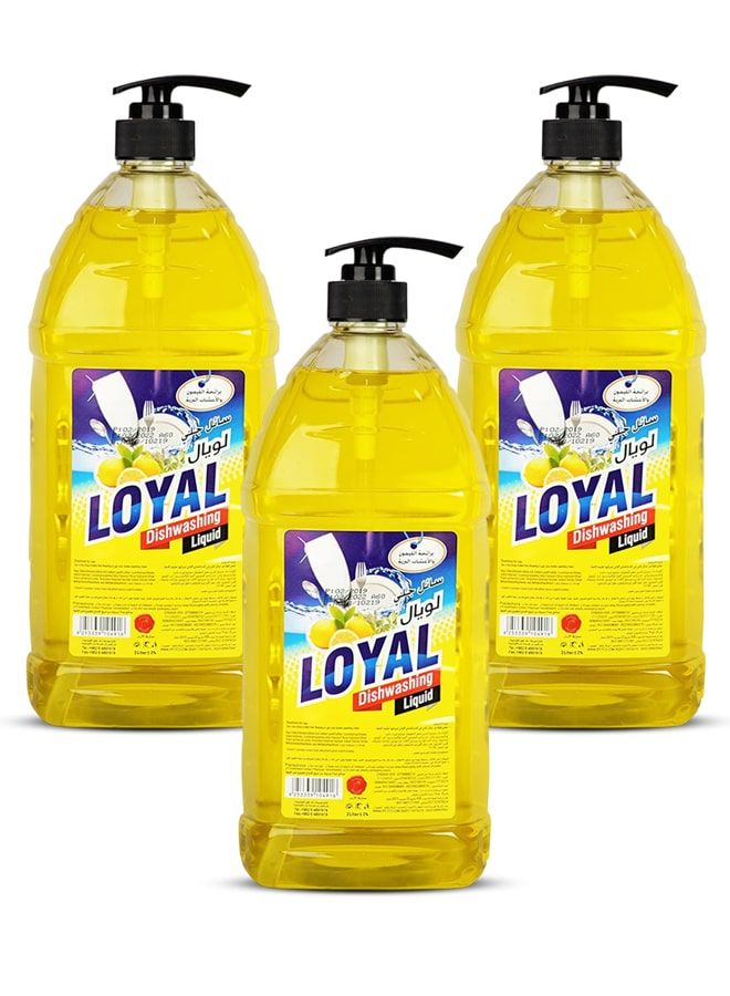 loyal Dishwashing Liquid Lemon and Mountain Herbs 3x2000ml