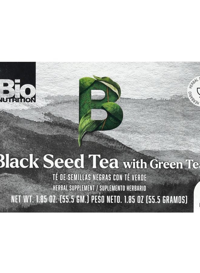 Bio Nutrition Black Seed Tea with Green Tea 30 Tea Bags 1.85 oz (55.5 g) 