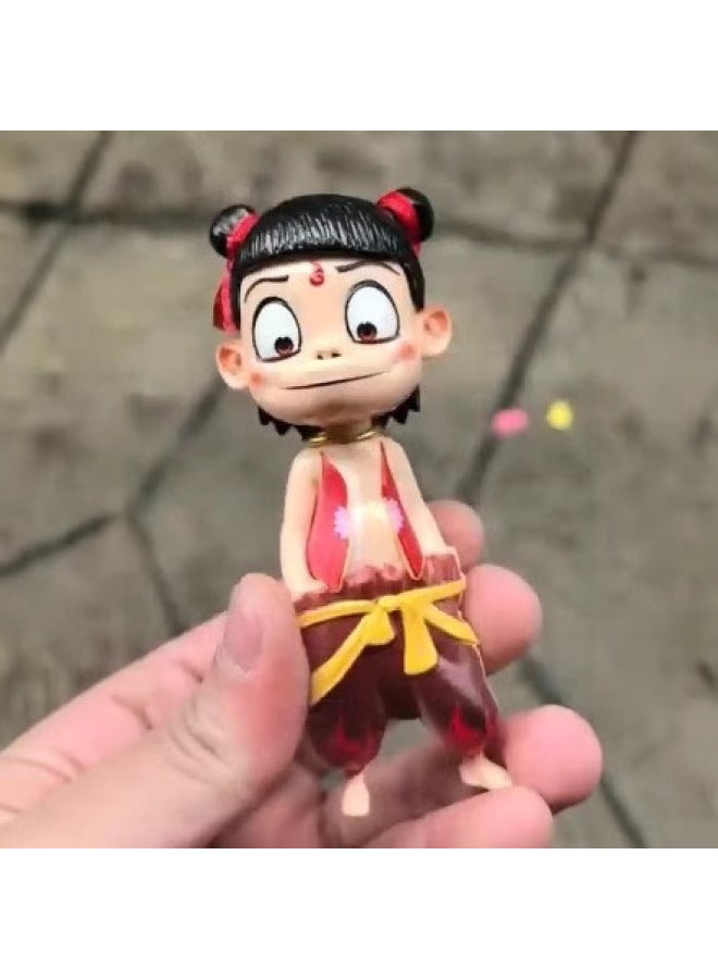 Shake Tone With Shake Head Which Doll Press Head To Face Doll Expression Package Ornaments Trendy Play Doll Toy-Specifications:Face-changing Nezha (random Expression) (with Keychain Or Strap Randomly)  - Image 3