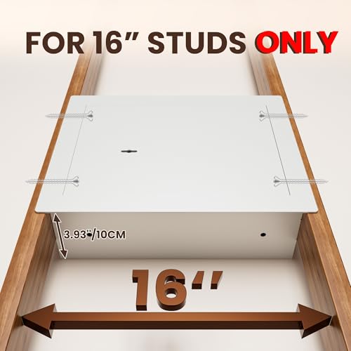 KornerBatl Small Hidden In Wall Safe Between 16" Studs, 0.327 cu ft Security Floor Safe with Removable Pegboard, Key Access White In Wall Safe for Jewelry, Passport, Document Storage - Image 2