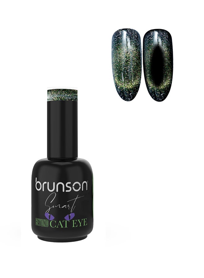 brunson Gel Nail Polish 15ml Smart Beyond Cat Eye Gel Polish Glossy Shine Finish Long Lasting Sparkle UV Soak off Gel Nail Polish for Nail Art French Manicure Pedicure Salon Quality Chip Resistant Gel Nail