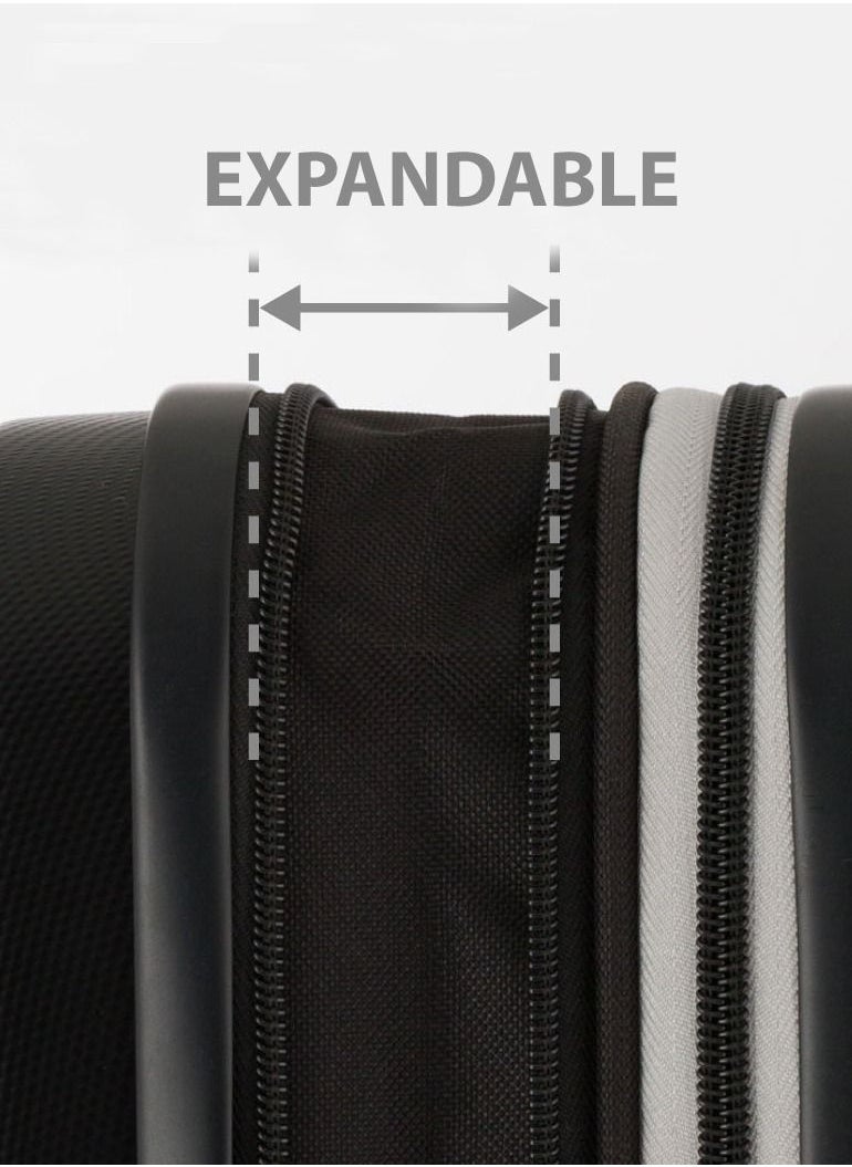 Track - Lightweight Soft Shell Luggage Set of 3 Expandable Suitcase - Trolley Bags for Travel with 4 Double Wheels & TSA Lock - Image 1