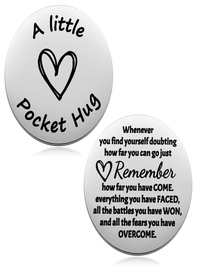 MIXJOY Little Pocket Hug Keepsake Long Distance Gifts, Encouragement Cancer Survivor Recovery Celebrate Sobriety Gifts, Thinking of You Token, Double Sided - Image 1