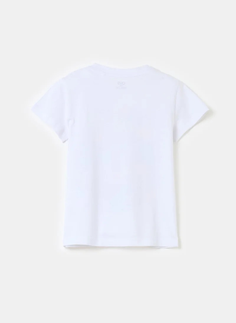 او في اس Ovs T-Shirt Prin Optical Whit