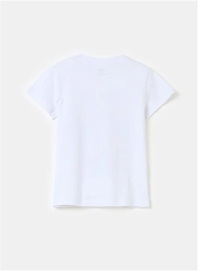 او في اس Ovs T-Shirt Prin Optical Whit