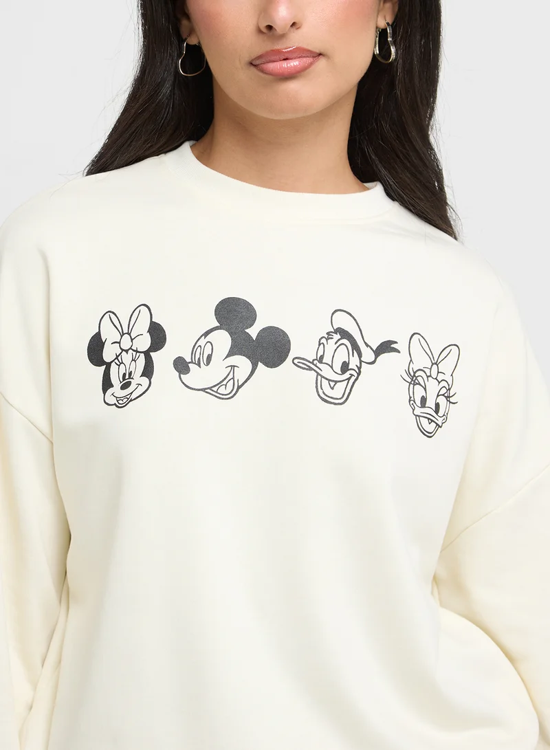 Disney Mickey & Friends Oversize Graphic Sweatshirt