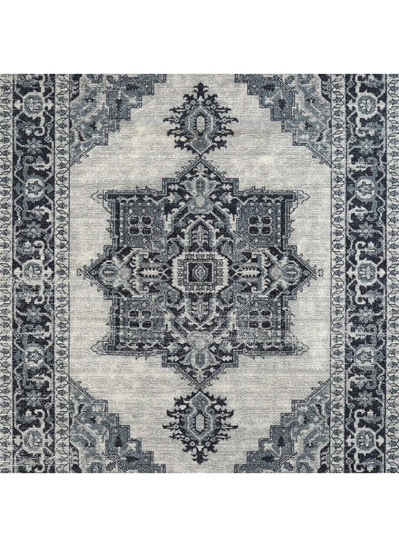 Status Contract Status Contract 3D Printed Perfect Rugs for Living Area | Rug and for Bedroom |Rug and for ining Table Rug Floor with Anti Slip Backing (4 x 6, Kashmiri Grey)  - Image 2
