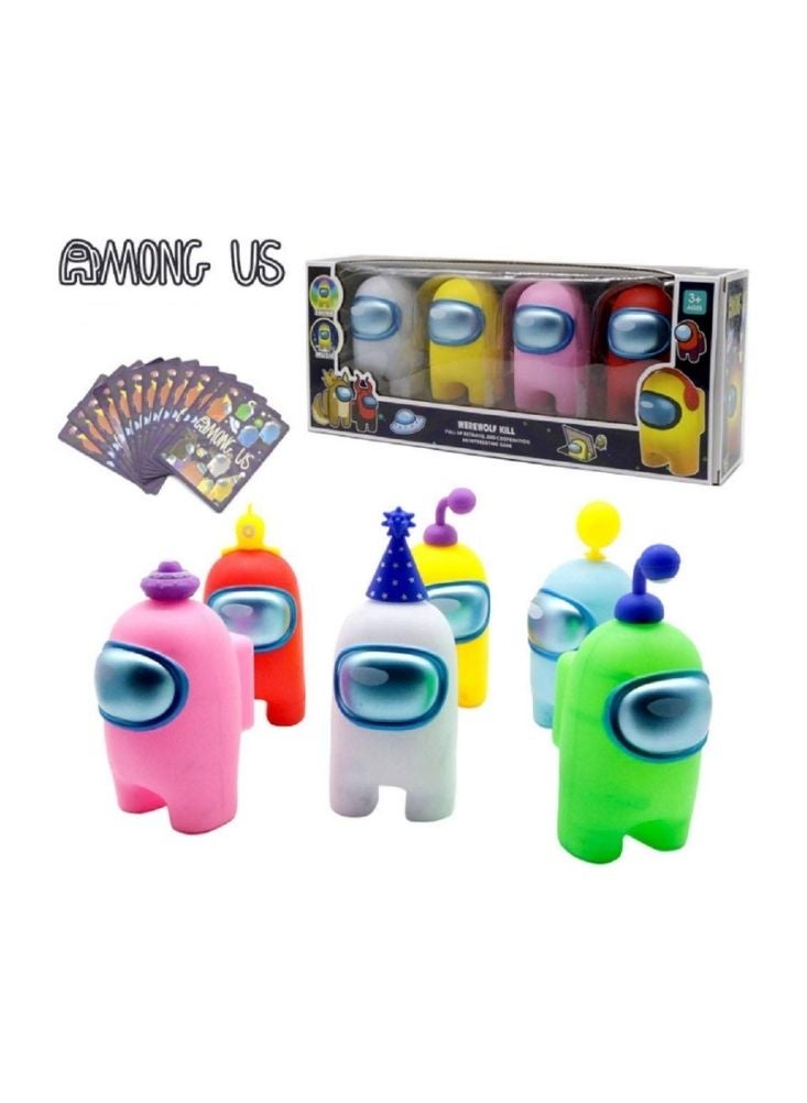 مجموعة شخصيات بيننا – شخصيات لعبة وولف كيل مع بطاقات.