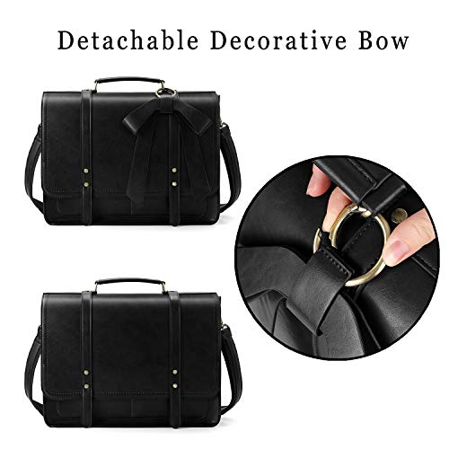 ECOSUSI Women Briefcase PU Leather Laptop Bag College Satchel fit 15.6" Laptop - Image 4