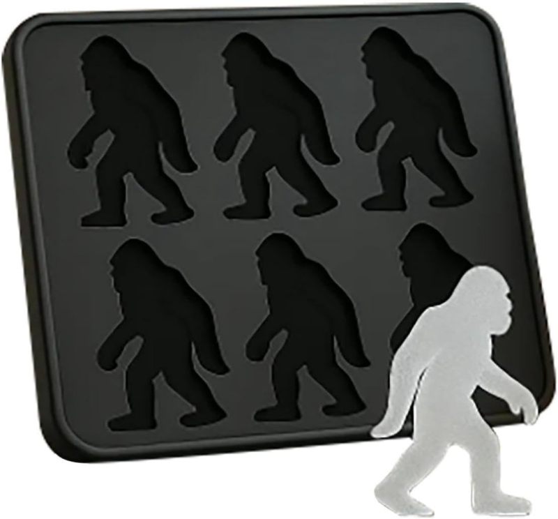 قالب ثلج بيغ فوت الأسود المصنوع من السيليكون الفاخر - صينية مكعبات ثلج مبتكرة ذات 6 تجاويف - مكعبات كبيرة سهلة الإخراج وبطيئة الذوبان لحفلات البار المنزلي - Image 3