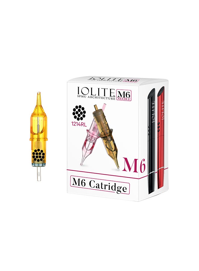 IOLITE 10- Pieces Tattoo Cartridge Needles, Pen SPMU Machine M6 Disposable Universal - 1214RL - Image 1