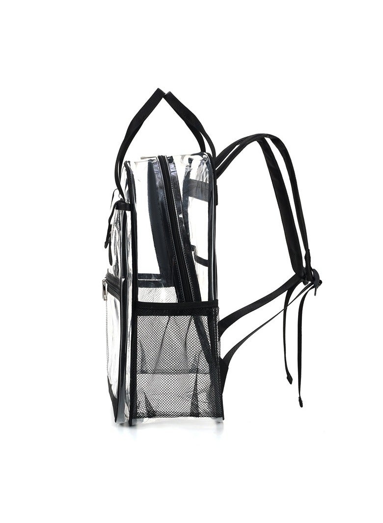 Backpacker PVC Backpack Large Capacity Transparent Student Schoolbag Short Travel PVC Computer Backpack 30*44*16CM - Image 4
