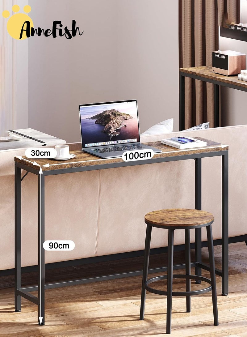 AnneFish 100*30*90 cm Console Table Simple Sofa Table Home Coffee Corner Display Shelf Entryway Table For Couch Hallway Entrance Living Room - Image 2