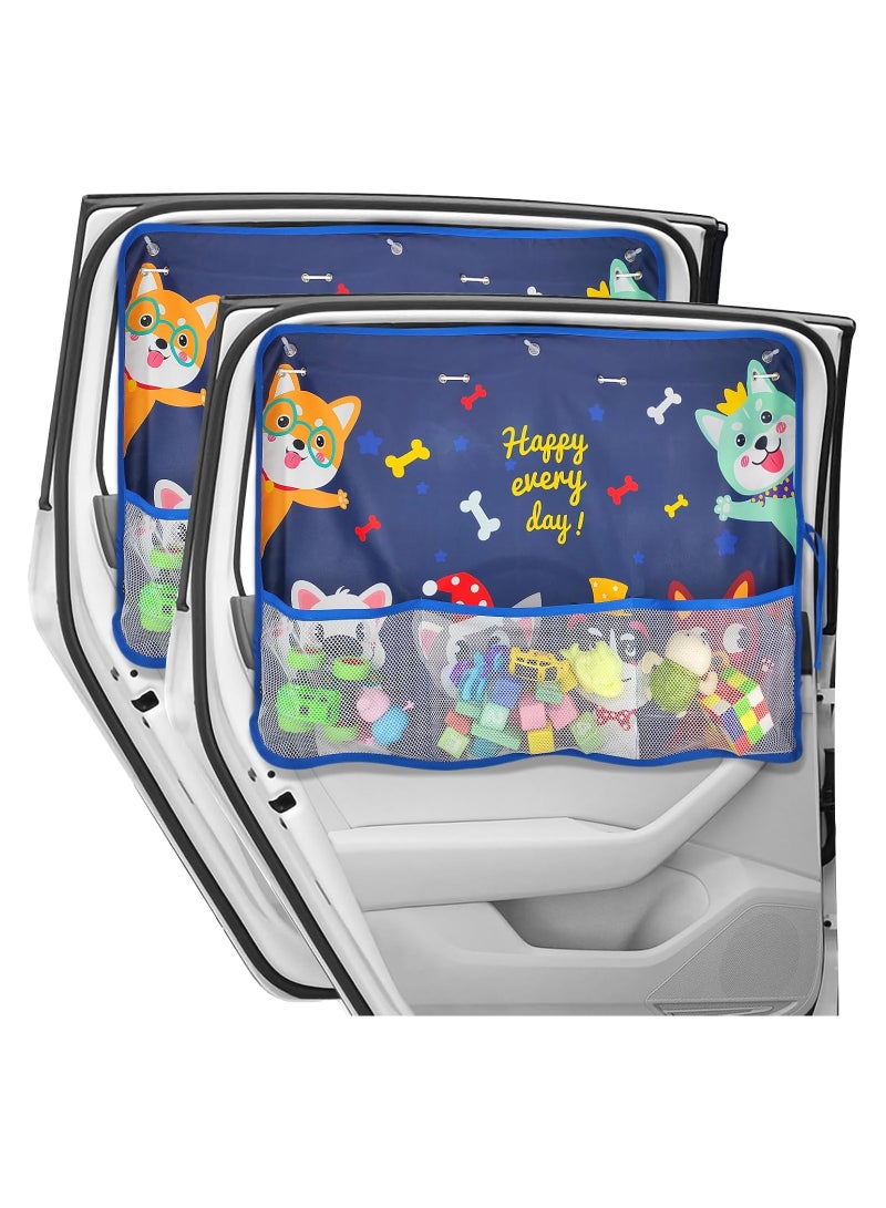 general Baby Car Curtains (2 Pack), Blackout Car Sunshade with Storage Bag 7 Suction Cup Car Curtains Cute Patterns for Sun/Heat/UV Protection - Image 1
