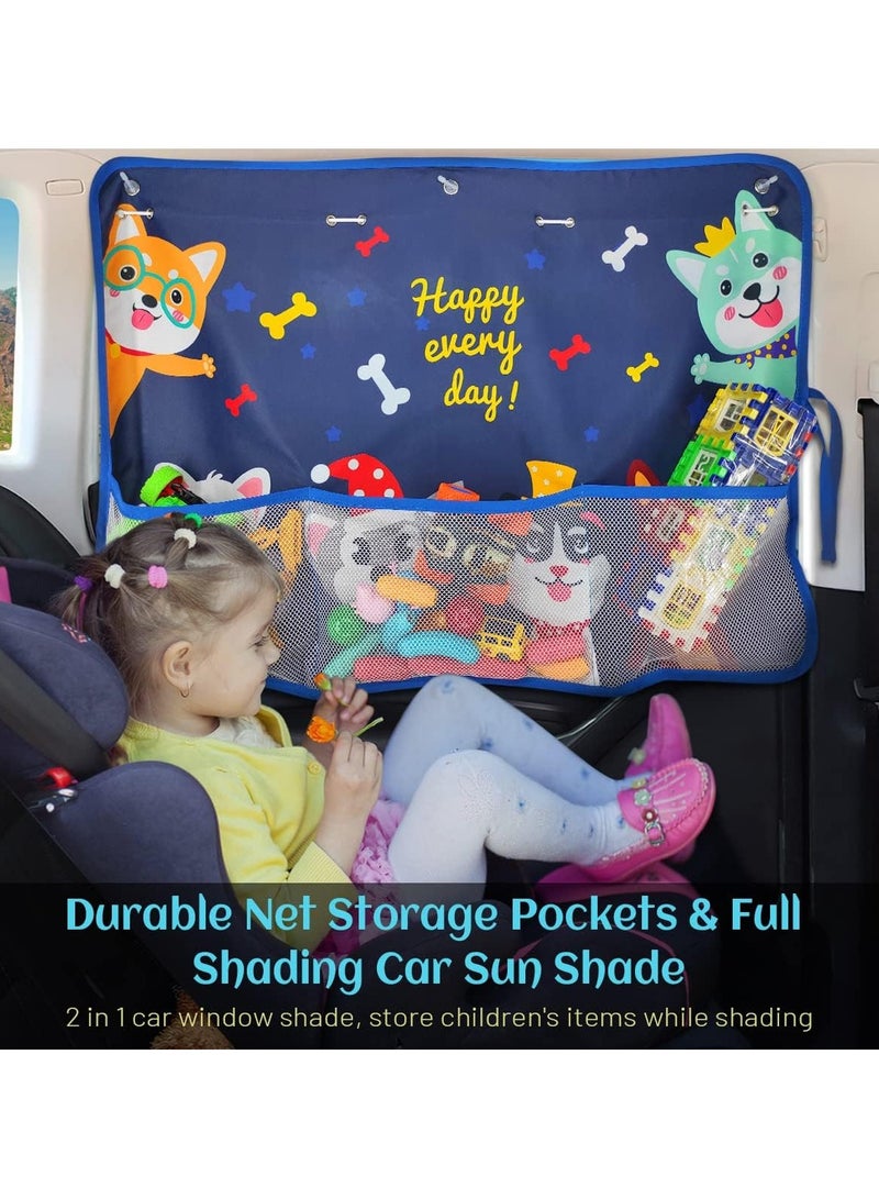 general Baby Car Curtains (2 Pack), Blackout Car Sunshade with Storage Bag 7 Suction Cup Car Curtains Cute Patterns for Sun/Heat/UV Protection - Image 2