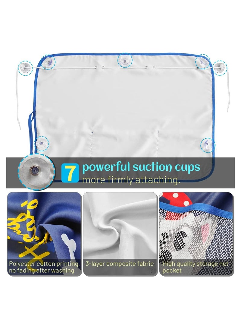 general Baby Car Curtains (2 Pack), Blackout Car Sunshade with Storage Bag 7 Suction Cup Car Curtains Cute Patterns for Sun/Heat/UV Protection - Image 4