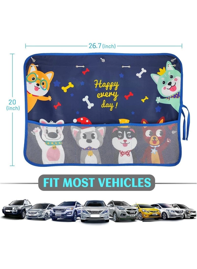 general Baby Car Curtains (2 Pack), Blackout Car Sunshade with Storage Bag 7 Suction Cup Car Curtains Cute Patterns for Sun/Heat/UV Protection - Image 5
