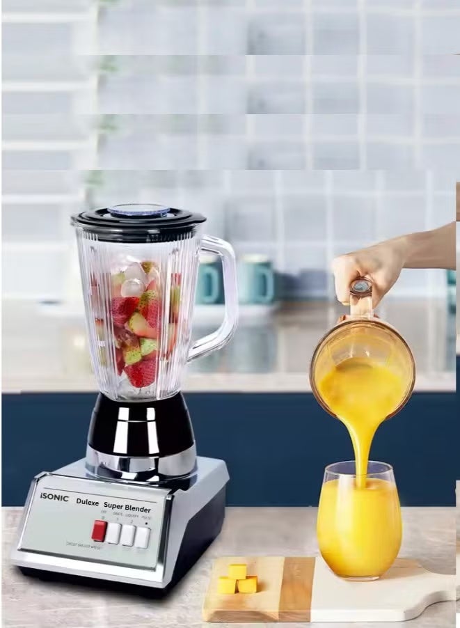 آي سونيك خلاط IB 702 ديلوكس مع وعاء زجاجي 1400 مل ومحرك توربو 600 واط – أخضر فاتح - Image 5