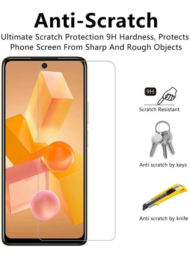 Infinix Hot 40 Pro Screen Protector, 9H Tempered Glass Screen Protector for Infinix Hot 40 Pro, 2.5D Full Coverage Bubble-Free Tempered Film, Anti-Scratch Film - Image 3