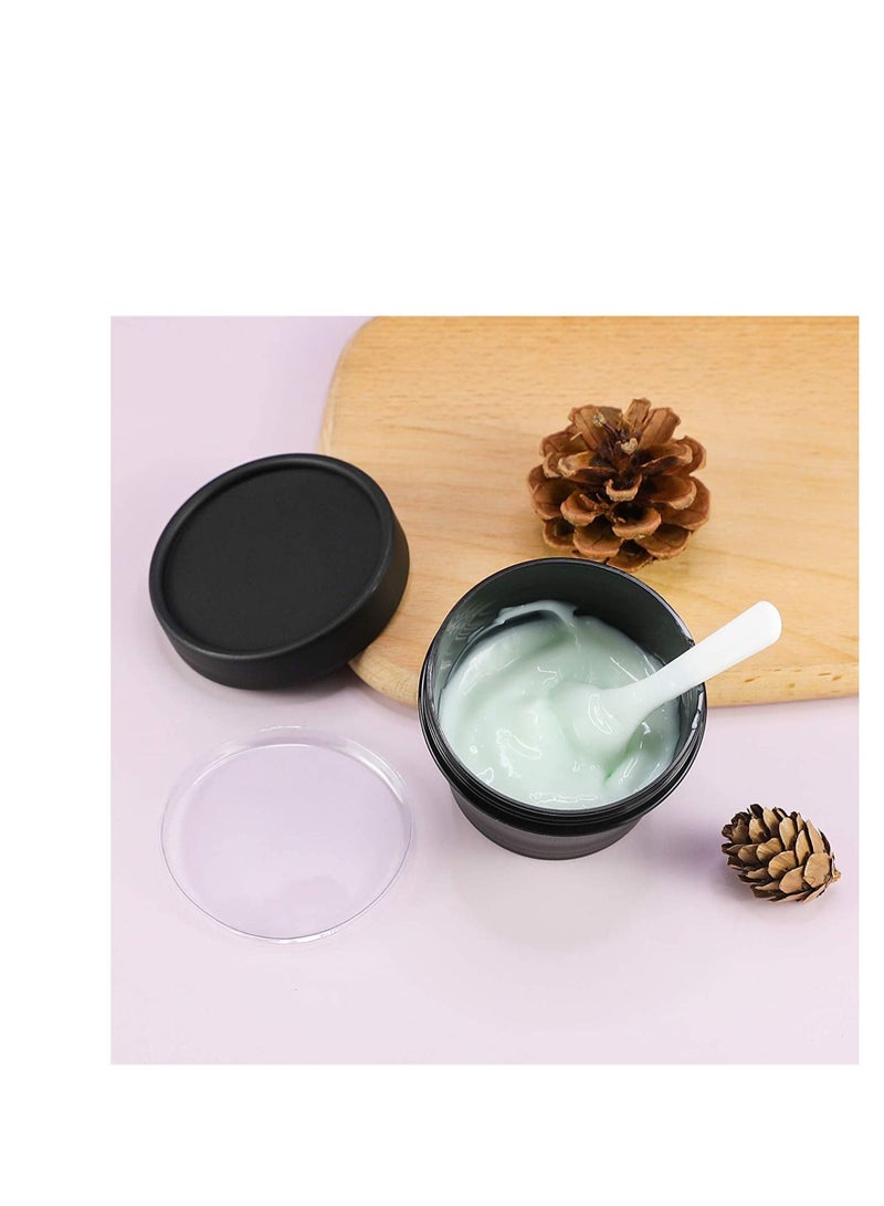 برطمانات مستحضرات تجميل فارغة مانعة للتسرب، حاوية بلاستيكية واسعة الفم مع أغطية مقببة لمنتجات التجميل، أو صنع الوحل بنفسك أو تخزين المكياج أثناء السفر، خالية من مادة BPA بنسبة 100%، 10 قطع، أسود، 3.4 أونصة، 100 جرام - Image 2