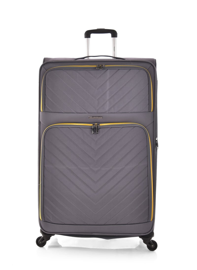 Track - Track Luggage Soft Fabric Trolley Travel Bag 4 Piece Set Size 20/24/28/32 Inch 9026/4P Grey - Image 1