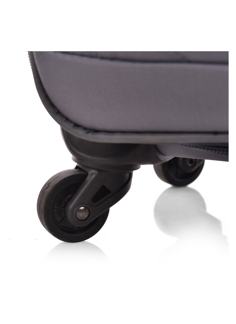 Track - Track Luggage Soft Fabric Trolley Travel Bag 4 Piece Set Size 20/24/28/32 Inch 9026/4P Grey - Image 1