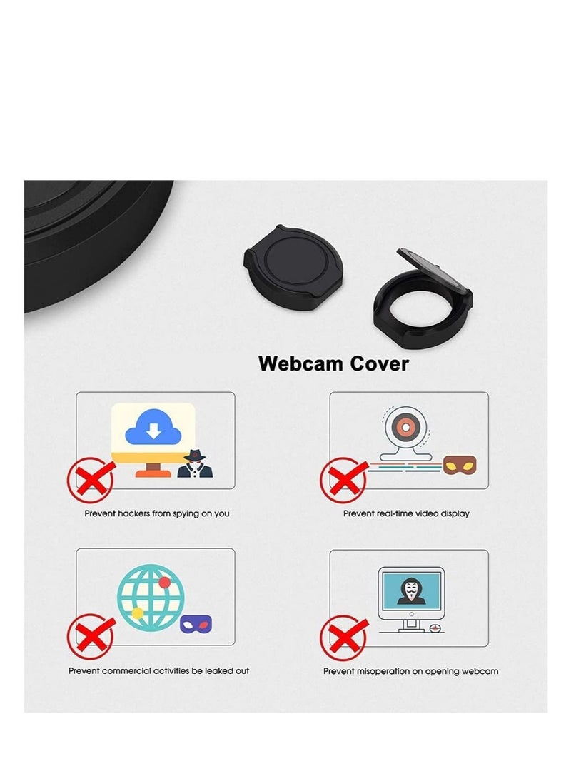 Captaintech Webcam Privacy Cover,Shutter Protects Lens Cap Hood Covers with Strong Adhesive, Protecting Privacy and Security for Logitech HD Pro Webcam C920 & C930e & C922 & C922X Pro Stream Webcam - Image 5