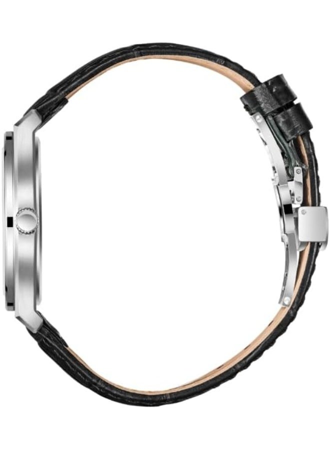 Slazenger Men's Watch, Analog Display and Leather Strap - SL.9.2486.1.01, Black - Image 3