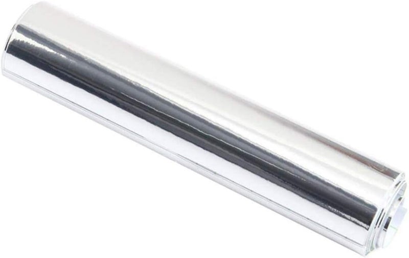 UPREDO Adhesive Craft Vinyl Reflective Silver Chrome Gloss Wrap Bumper Stickers Decal Film Sheet 15in by 79in - Image 1
