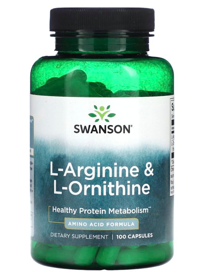 SWANSON LArginine & LOrnithine 100 Capsules