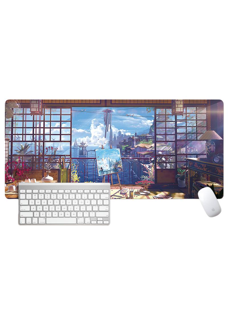Y&D Van Gogh'S Oil And Landscape Paintings Gaming Mouse Pad Extended Large Mat Desk Pad Stitched Edges Mousepad Long Mouse Pad And Non-Slip Rubber Base Mice Pad 800X300X4mm