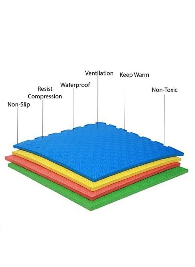 Easy Home Multicolor Play Mat For Kids Baby Interlocking Play Mat For Crawling And Playing Protective Interlocking Tile For Kids Play Room60X60Cm11Mm Thickness Multi (Pack Of 12 48 Sq Ft Area)  - Image 5