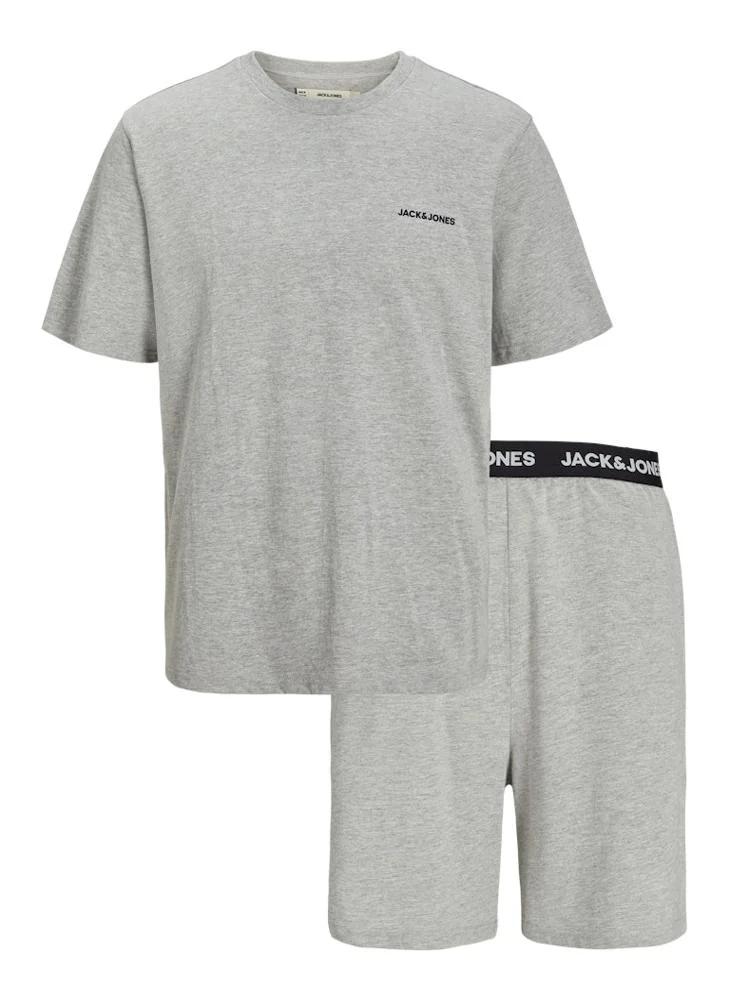 JACK & JONES Logo Pyjama T-Shirt And ShortsSet