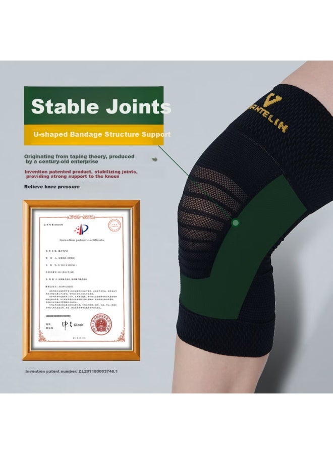 Kowa Knee Support, Imported From Japan, Uni For Climbing, Cycling, Tennis, Sports Knee Protection, Black, 2-pack, Size L - Image 1