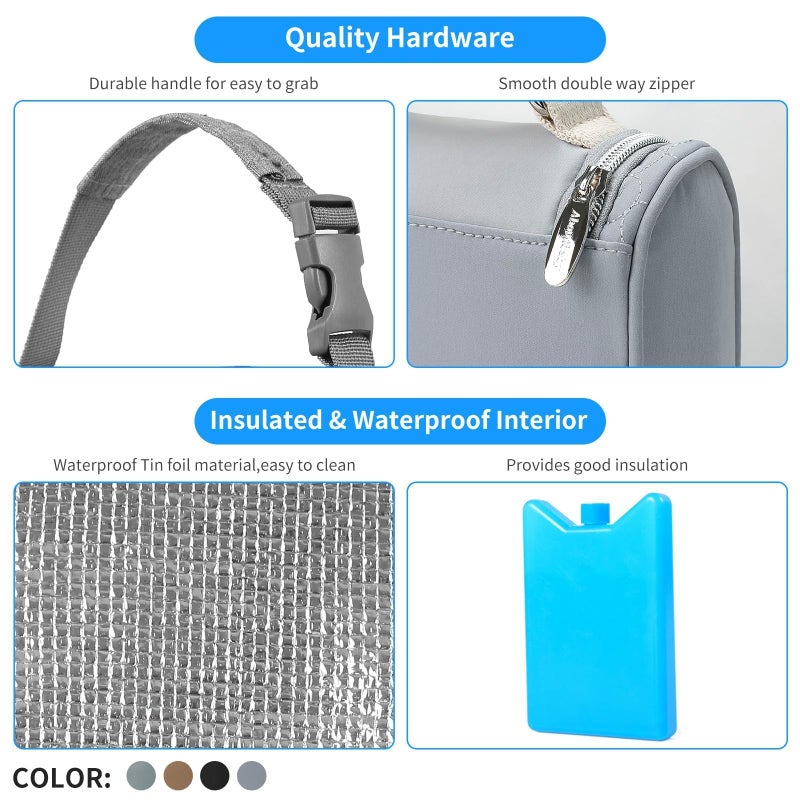 Veximind Breastmilk Cooler Bag with Ice Pack, Insulated Bottle Bag, Breast Milk on the Go Strap, for Nursing Mom Daycare, Baby Bags for Mothers, Blue, 15.5 x 7 x 21 cm, Breastmilk Cooler Bag - Image 2