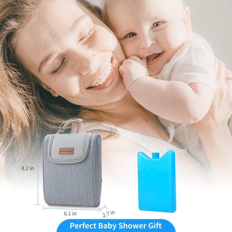 Veximind Breastmilk Cooler Bag with Ice Pack, Insulated Bottle Bag, Breast Milk on the Go Strap, for Nursing Mom Daycare, Baby Bags for Mothers, Blue, 15.5 x 7 x 21 cm, Breastmilk Cooler Bag - Image 5