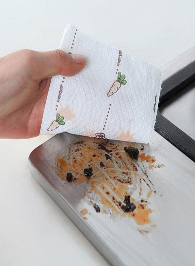 9UP® Reusable & Washable Kitchen Tissue Paper | Non-Stick Oil Absorbing Paper | Roll Kitchen Special Paper Towel Wipe Paper Dish Cloth Cleaning (Pack of 1 X 50 Sheets) - Image 5