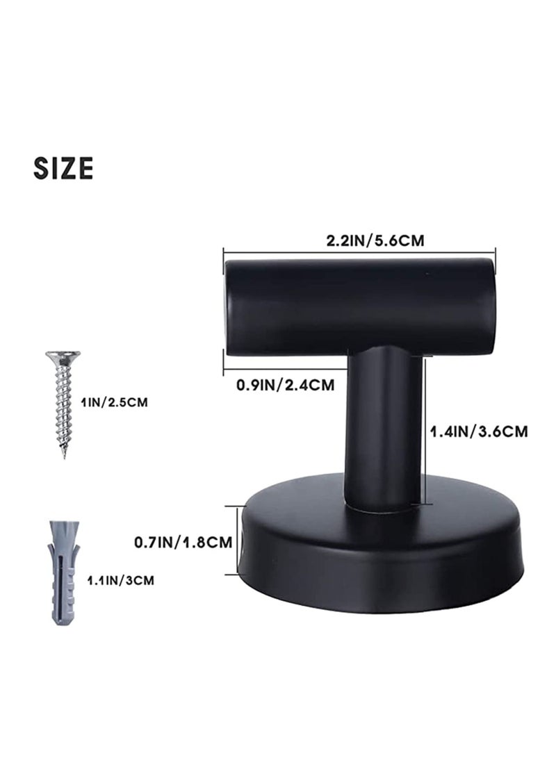 SYOSI خطاطيف منشفة الحائط خطاف المعطف حمام أسود مائل 304 من الفولاذ المقاوم للصدأ ثقيلة الوزن شماعة باب منشفة رداء الملابس خزانة خزانة إسفنجات خطاف حمام غرفة نوم مطبخ فندق مسبح 4 عبوات - Image 3