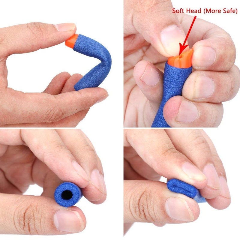 AmigozZ Plastic Foam Bullets Pack Compatible for Nerf N-Strike Elite Toy Guns (Blue, 80) - Image 1