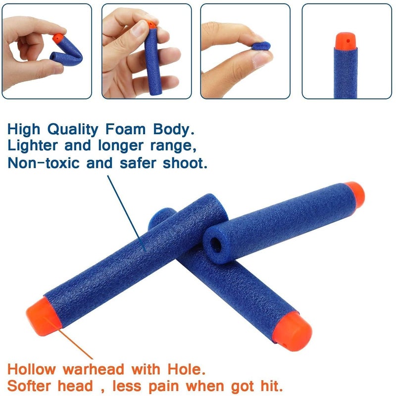 AmigozZ Plastic Foam Bullets Pack Compatible for Nerf N-Strike Elite Toy Guns (Blue, 80) - Image 2