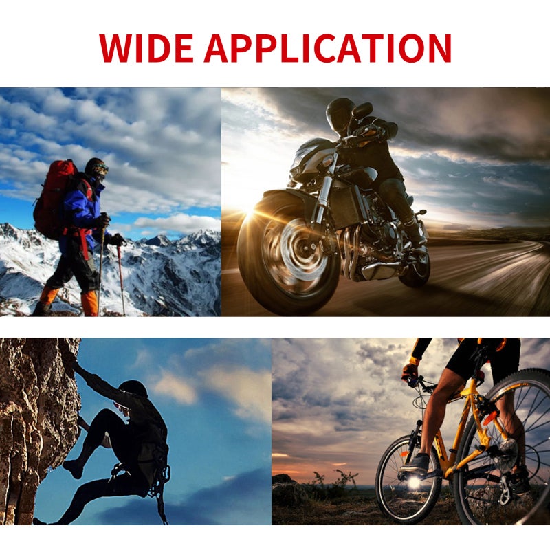 Motorcycle Gloves for Men Women Motorbike Anti-Slip Breathable Touchscreen Gloves with Knuckle Protection for Riding, Road Racing, Cycling, Black and Red L - Image 2
