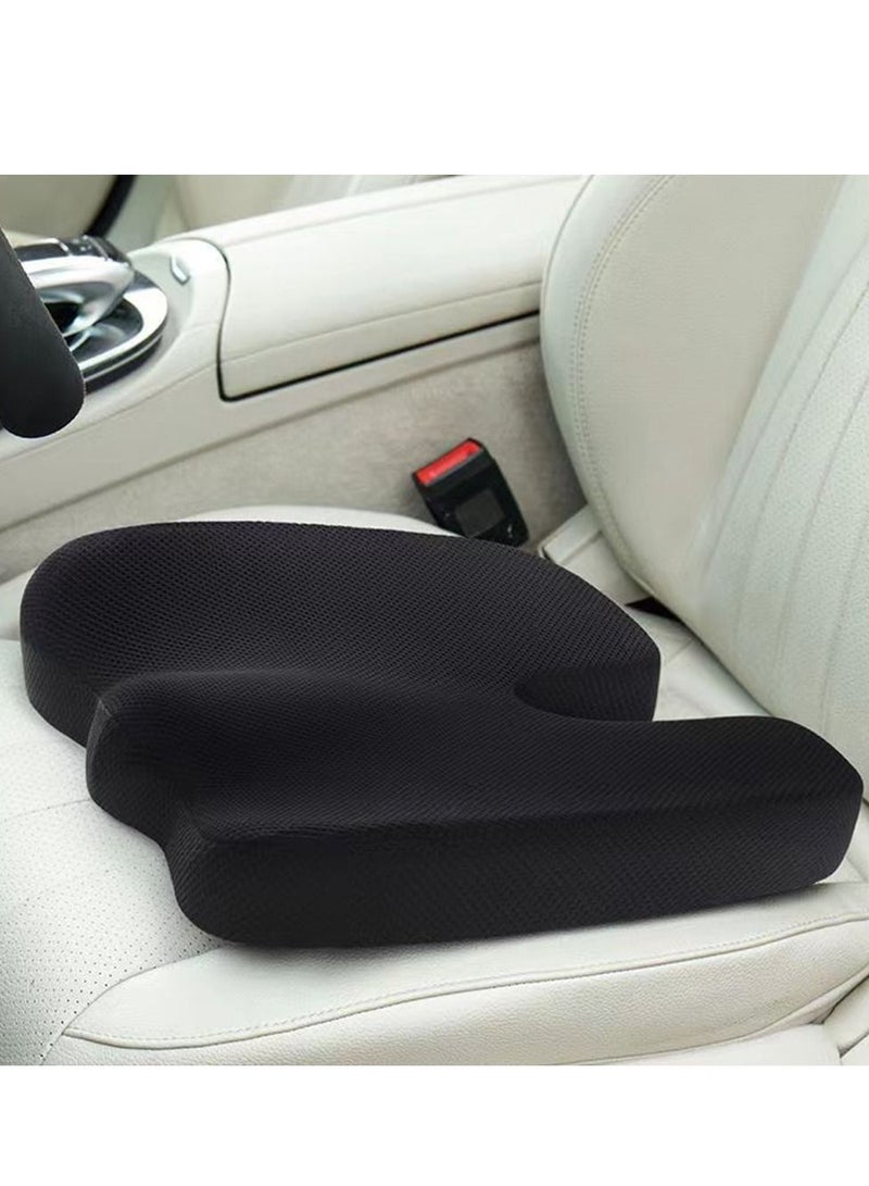 Sharpdo Gel Seat Cushion Back Cushion Set, For Car Office Computer Chair Black - Image 2