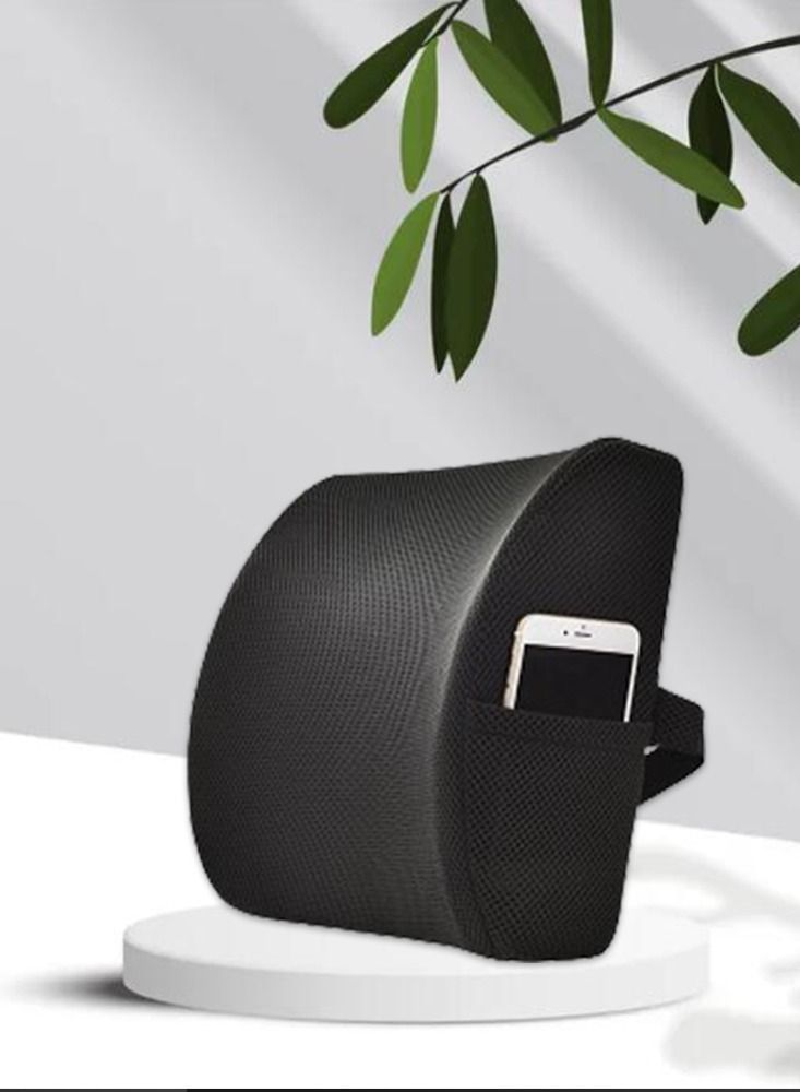 Sharpdo Gel Seat Cushion Back Cushion Set, For Car Office Computer Chair Black - Image 4