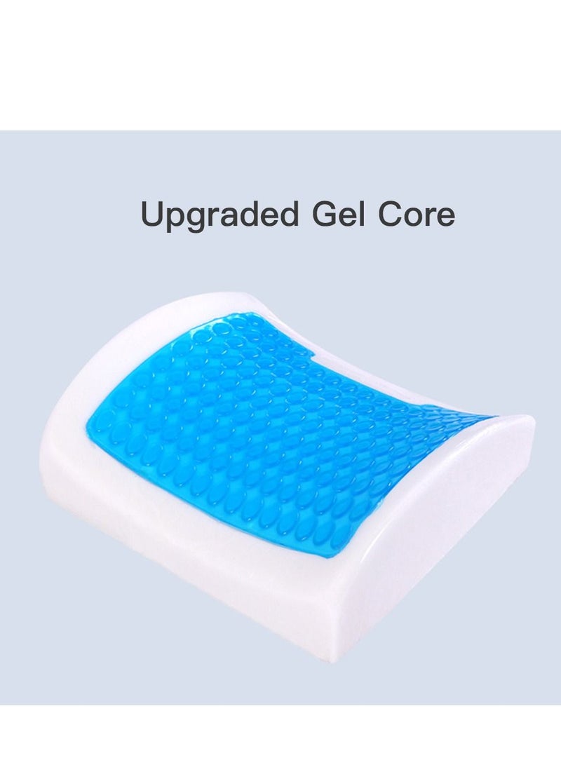 Sharpdo Gel Seat Cushion Back Cushion Set, For Car Office Computer Chair Black - Image 5