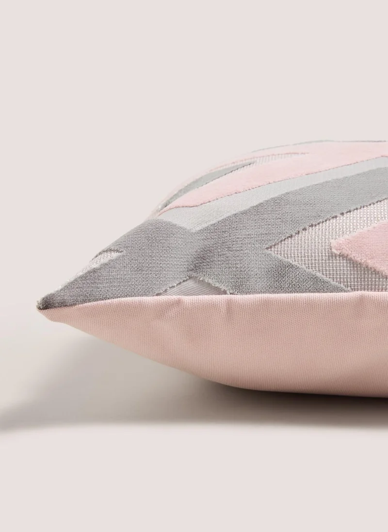 Matalan Pink Diamond Velvet Cushion