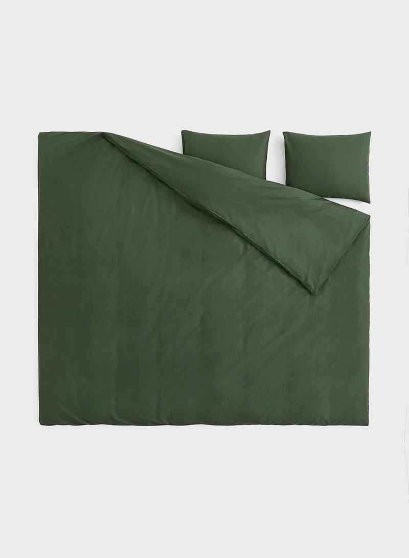 H&M Cotton Duvet Cover Set (240x220 CM - 50x80 CM)