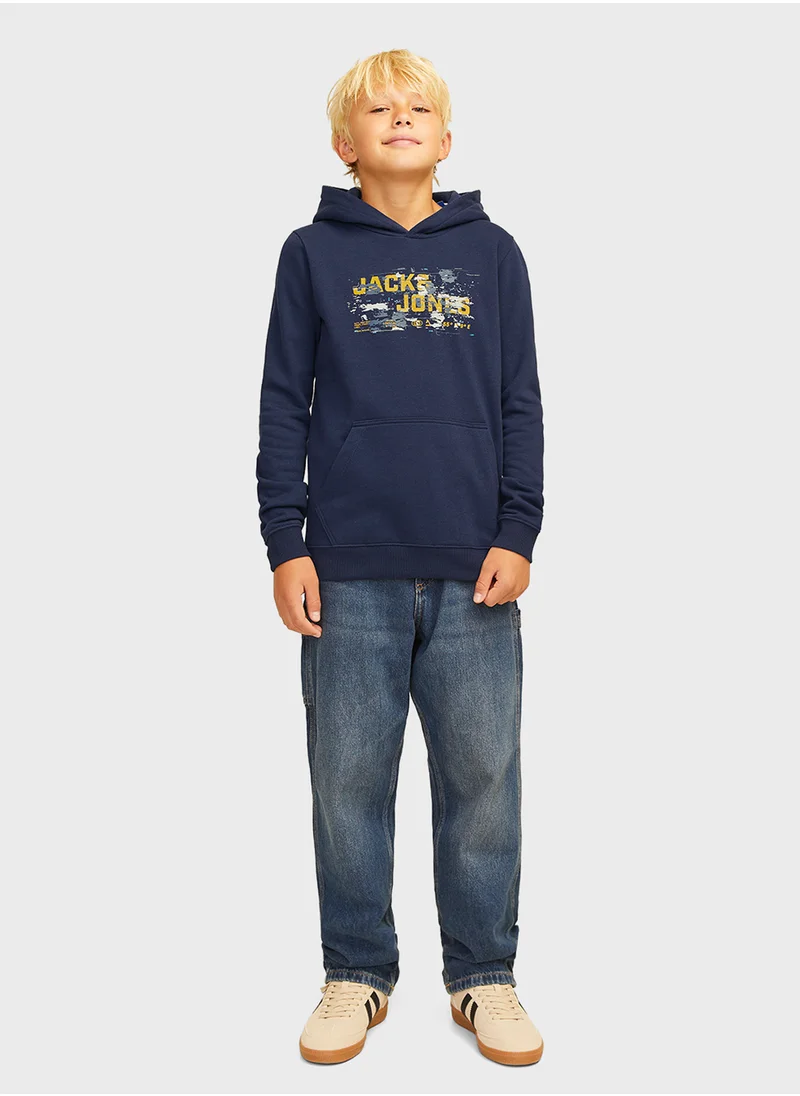 جاك وجونز جونيور Youth Pocket Detail Hoodies
