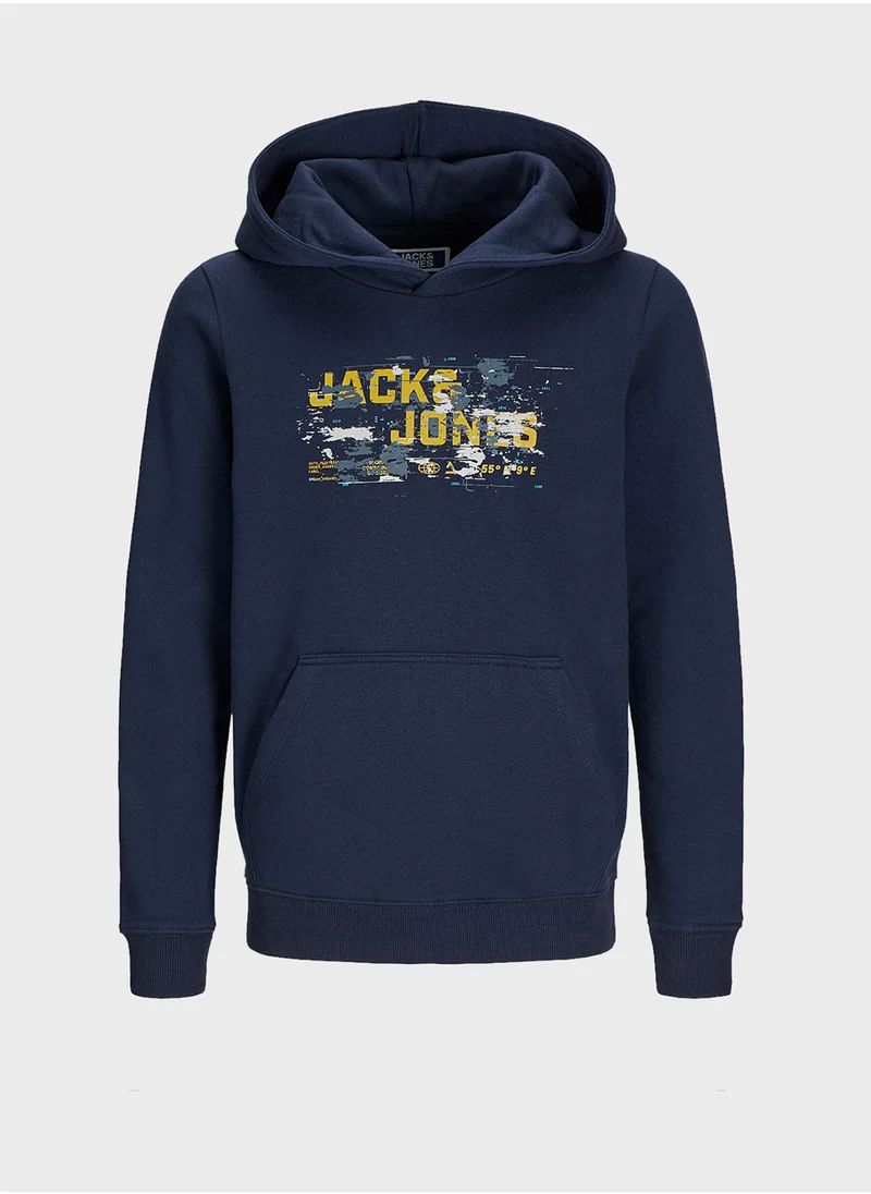 جاك وجونز جونيور Youth Pocket Detail Hoodies