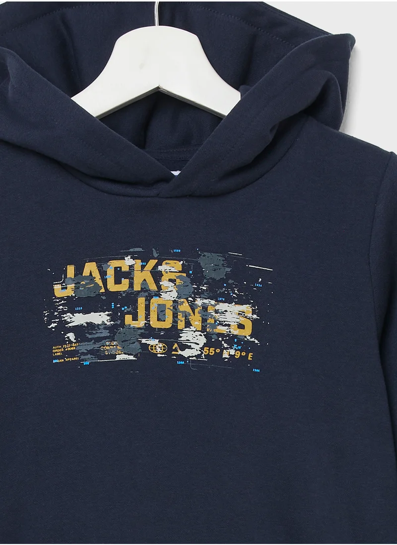 جاك وجونز جونيور Youth Pocket Detail Hoodies
